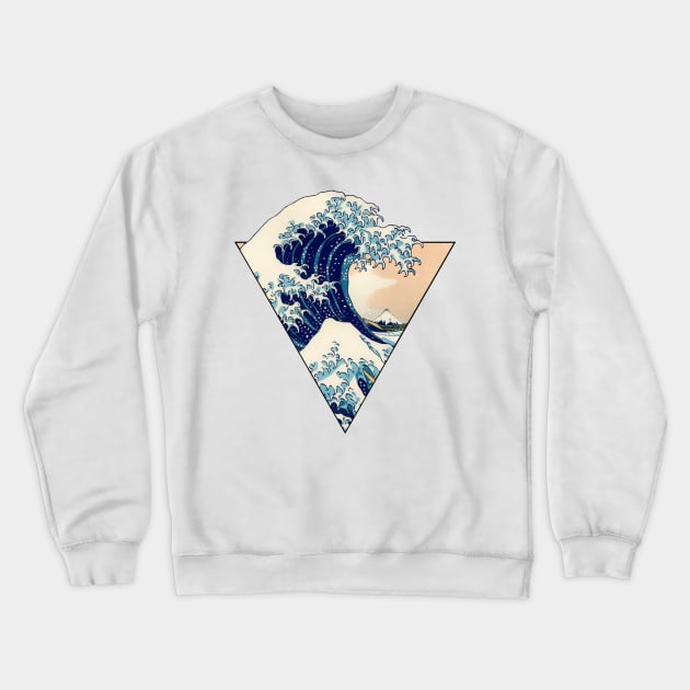 The Great Wave off Kanagawa Crewneck Sweatshirt by Kiboune